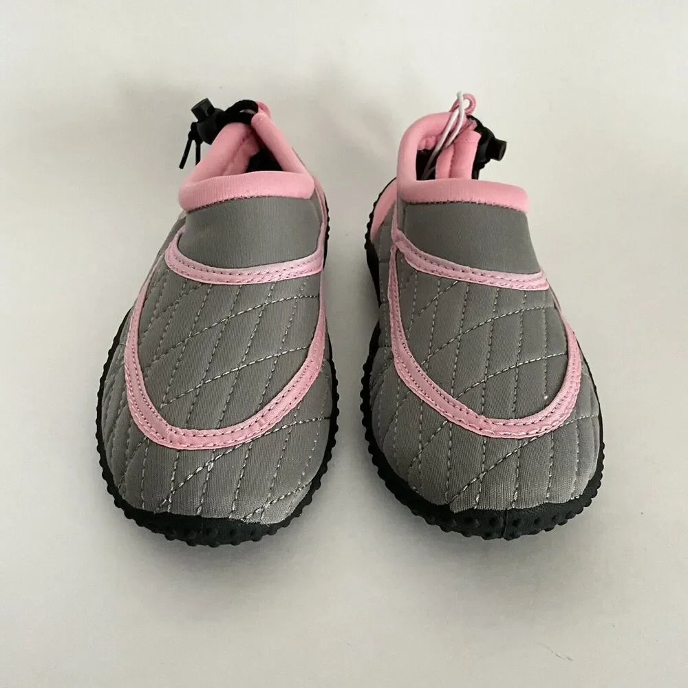 Just Speed Water Shoe Trim Slip-on Beach Pool Gray Kids 3
